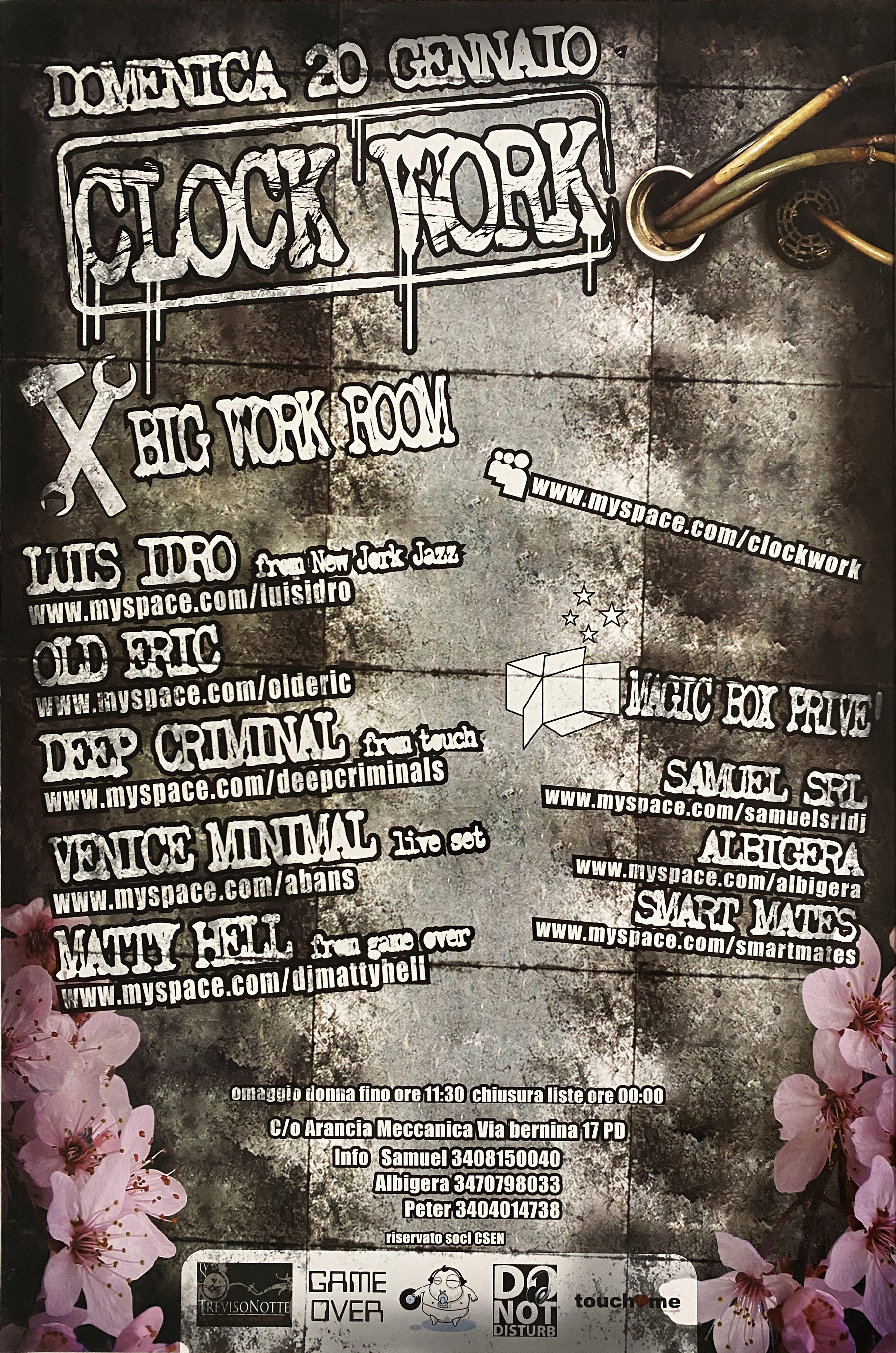 grafica con mattonelle e fiori (locandina) - ambito veneto (inizio XXI)