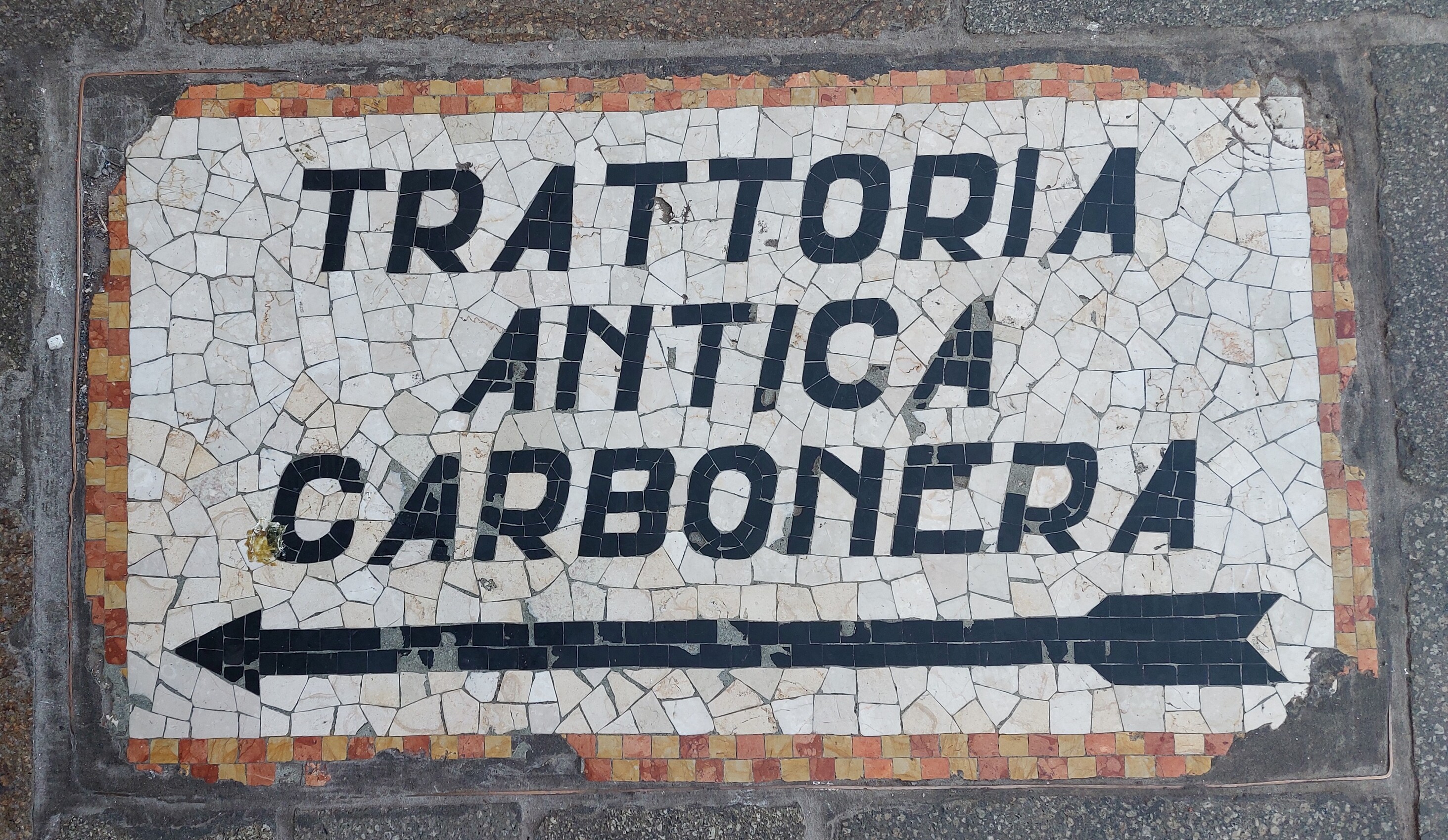 Trattoria Antica Carbonera (pannello, coppia) - produzione veneziana (seconda metà XX)