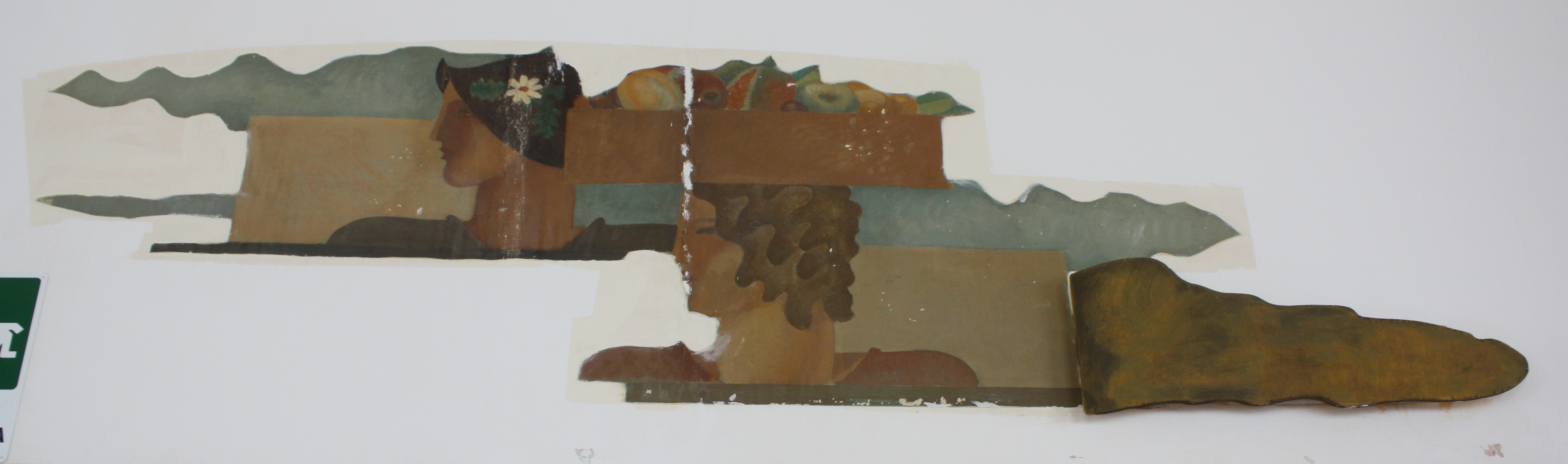 due profili di donne, profili femminili (dipinto) di La Rovere Virginio (attribuito) (XX)