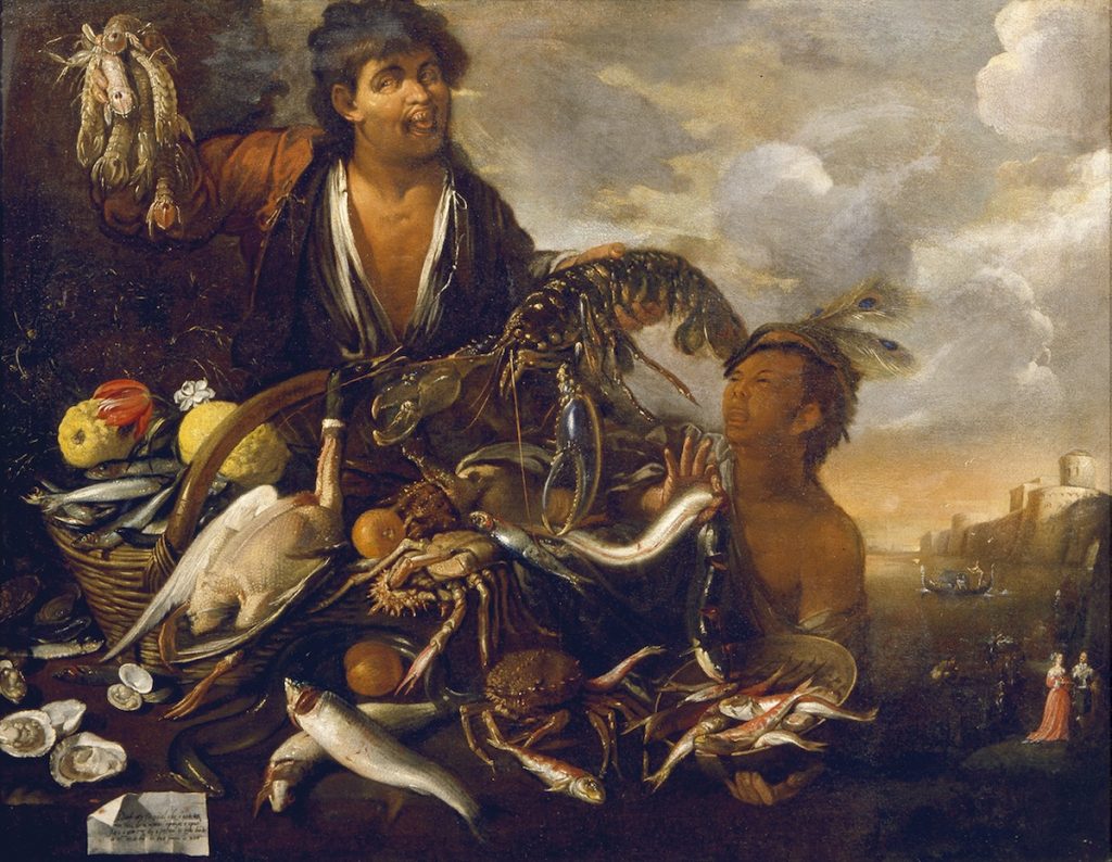 I Pescivendoli, Il venditore di pesci (dipinto) di Heintz Joseph (sec. XVII)
