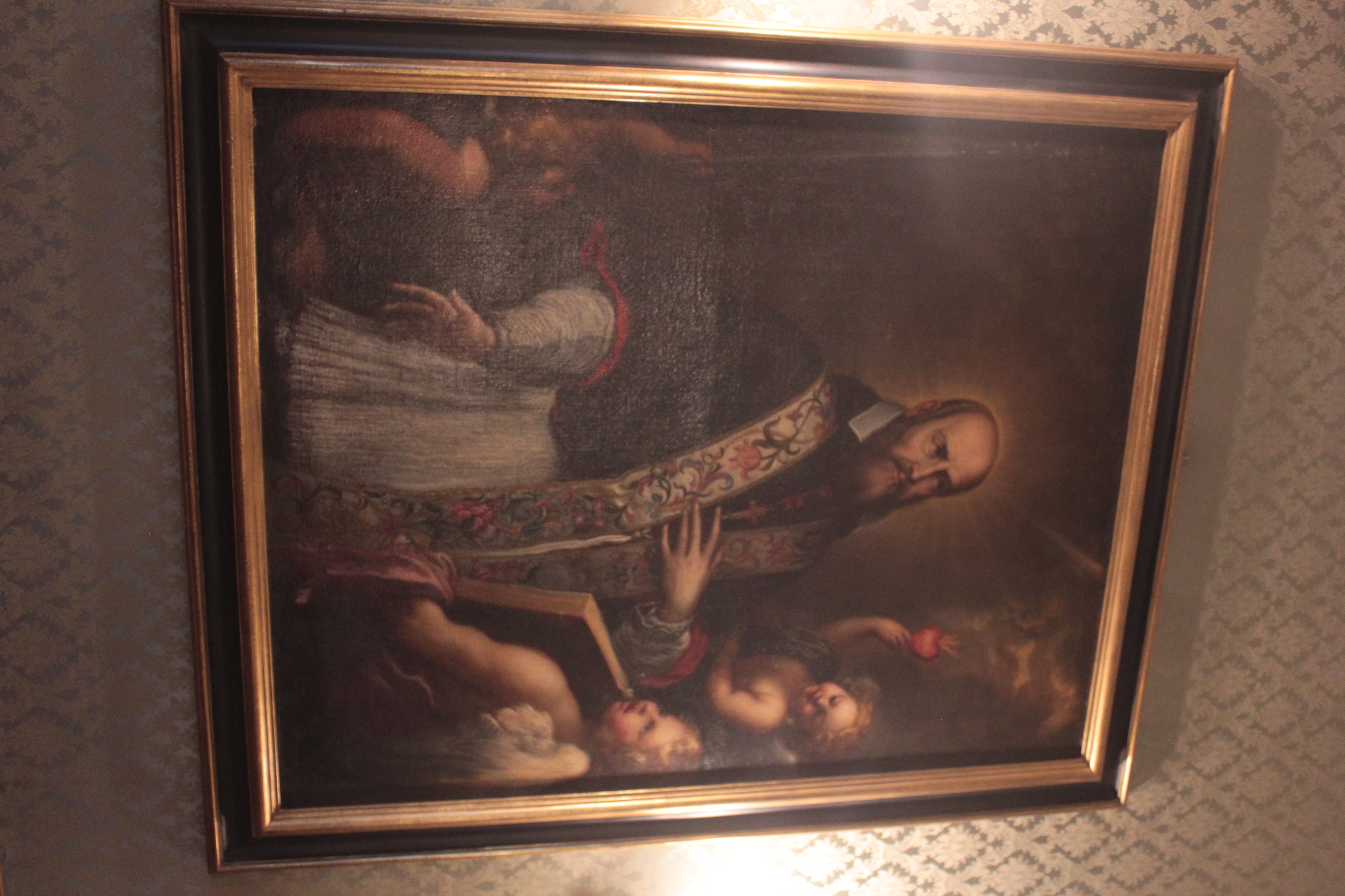 San Francesco di Sales adora il Sacro Cuore di Gesù (dipinto, opera isolata) - ambito francese (seconda metà XVII)