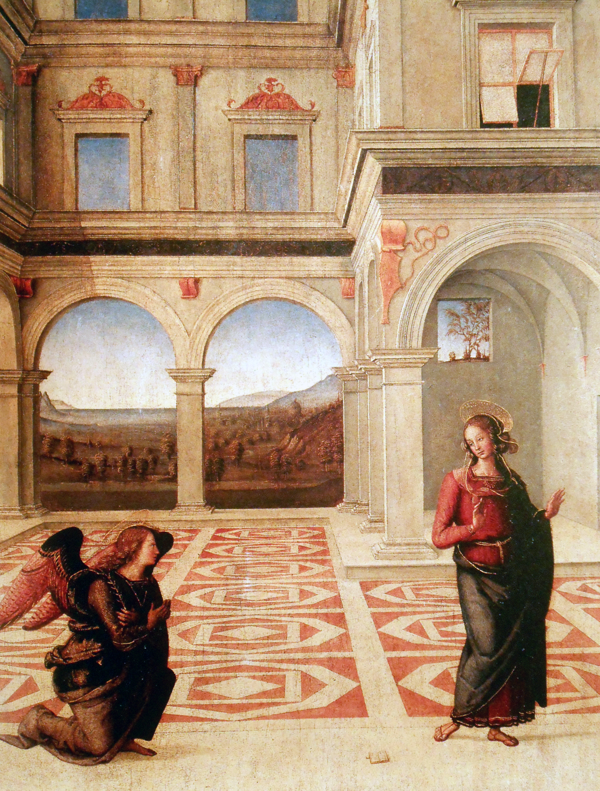 Annunciazione (dipinto, opera isolata) di Vannucci Pietro detto Perugino (attribuito) (ultimo quarto sec. XV)
