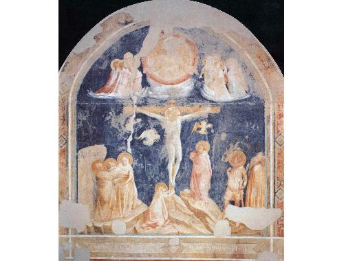 Crocifissione di Cristo (dipinto, opera isolata) di Maestro di Campodonico (attribuito) - ambito umbro-marchigiano (prima metà XIV)