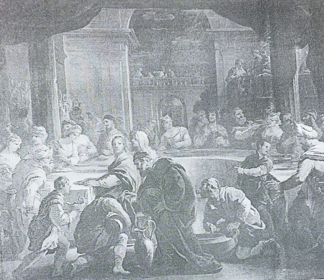 Nozze di Cana (dipinto, opera isolata) di Giordano Luca (attribuito) (sec. XVII)