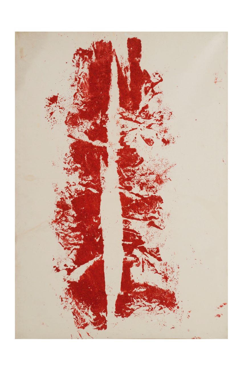 Senza titolo, composizione astratta (opera bidimensionale) di Scialoja Toti (Sec. XX)