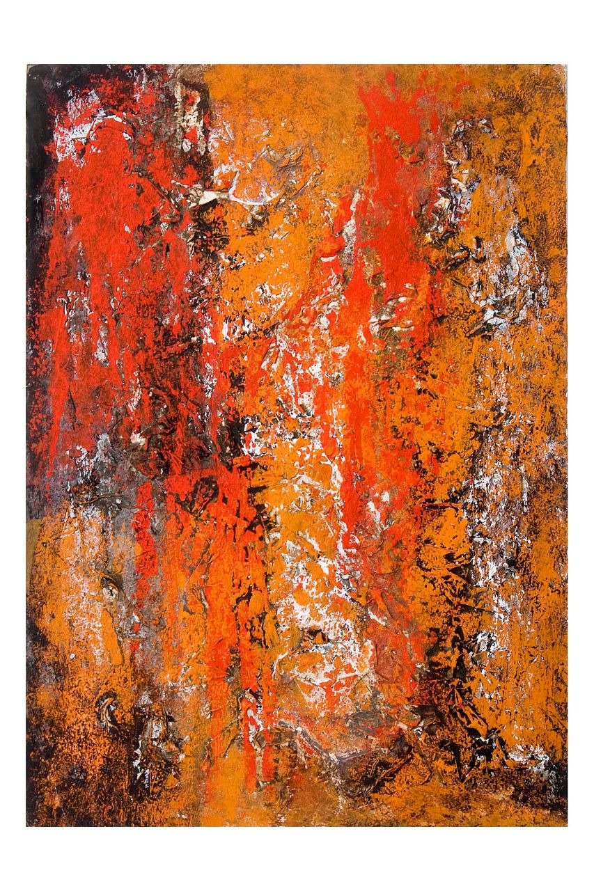 Senza titolo, composizione astratta (opera bidimensionale) di Scialoja Toti (Sec. XX)