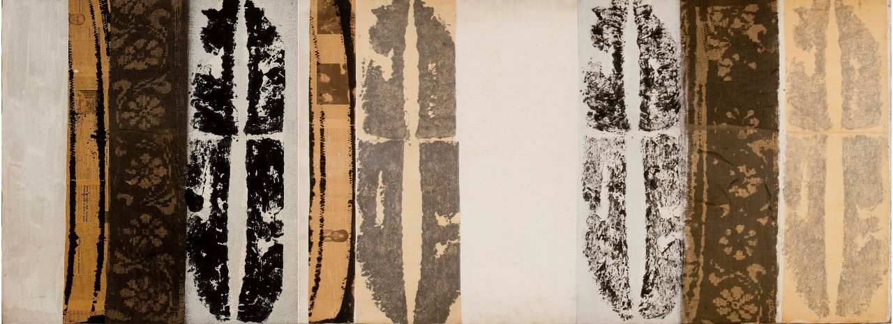 Two whites, composizione astratta (opera bidimensionale) di Scialoja Toti (Sec. XX)