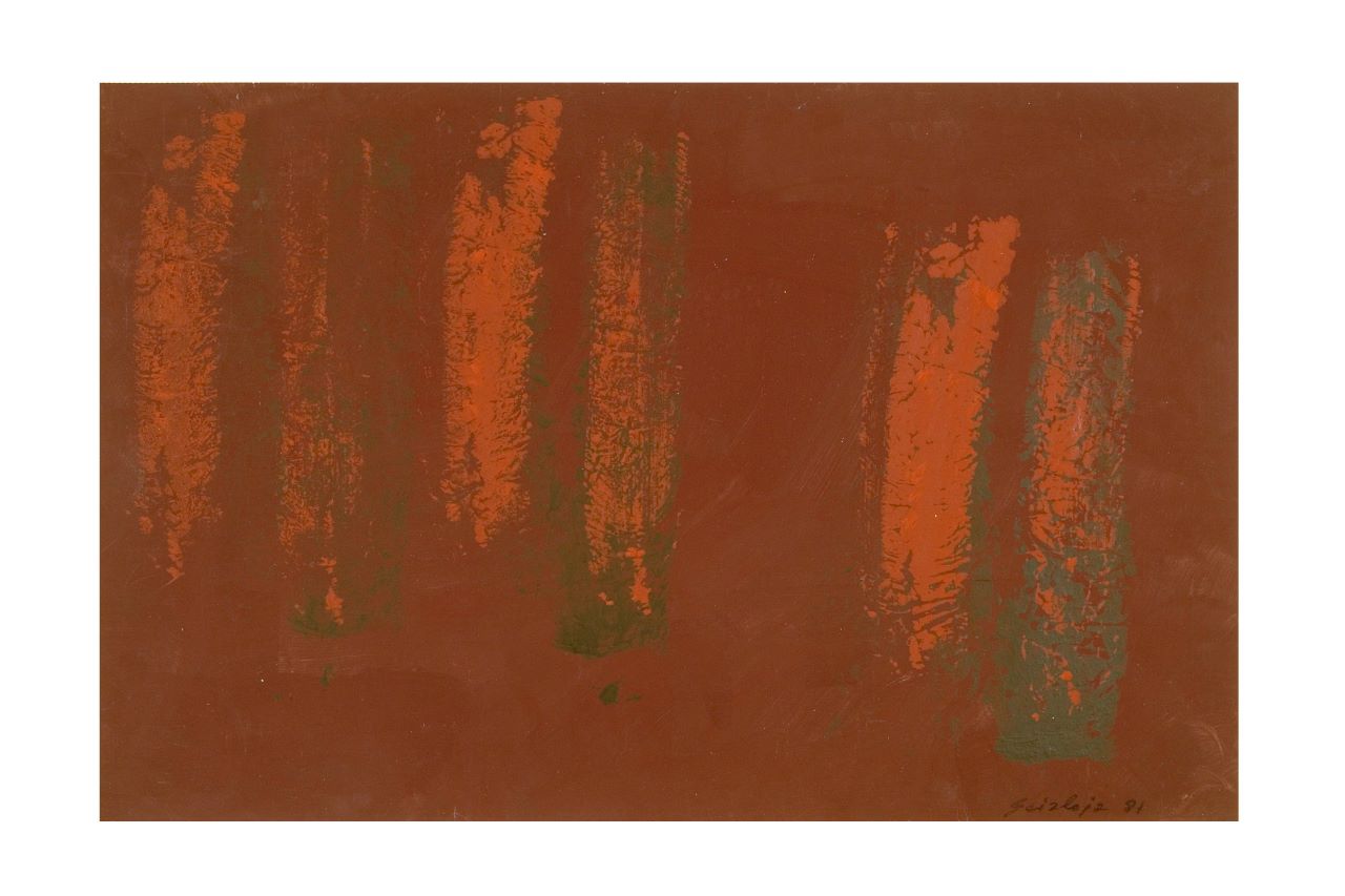 Senza titolo, composizione astratta (opera bidimensionale) di Scialoja Toti (Sec. XX)