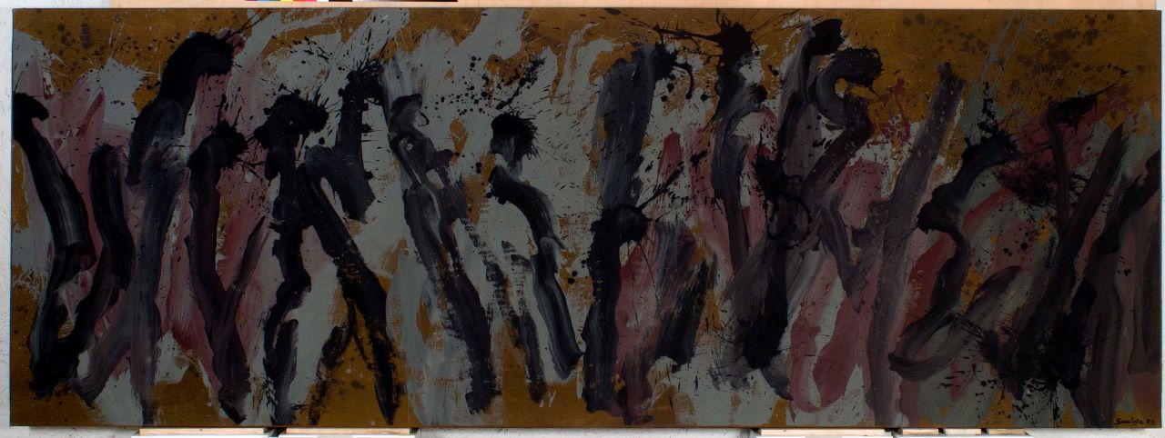 San Isidro, composizione astratta (opera bidimensionale) di Scialoja Toti (Sec. XX)