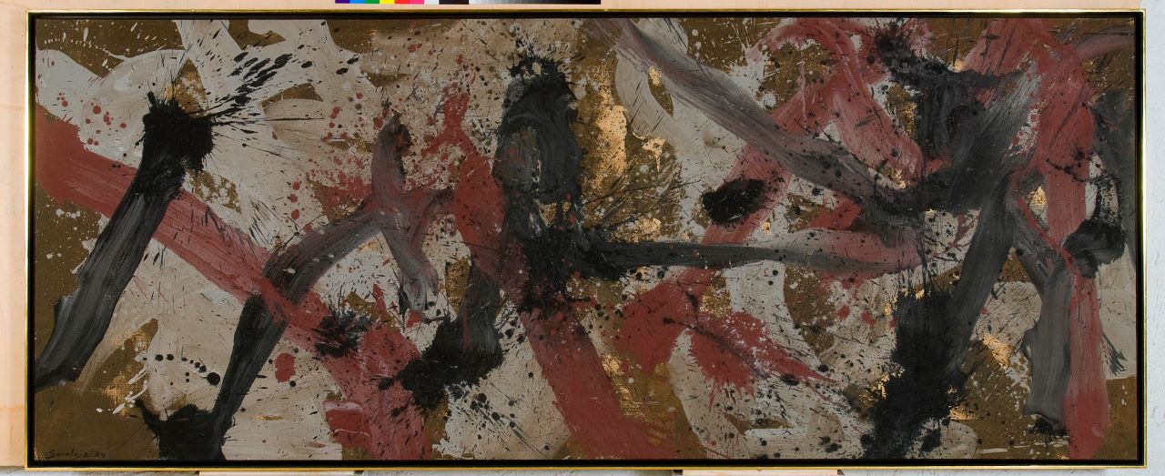 Vetulonia, composizione astratta (opera bidimensionale) di Scialoja Toti (Sec. XX)