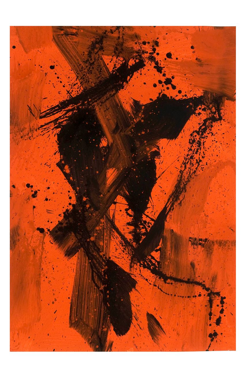 Senza titolo, composizione astratta (opera bidimensionale) di Scialoja Toti (Sec. XX)