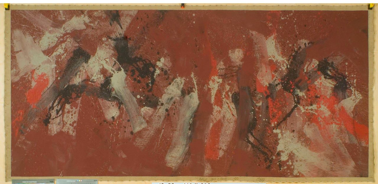 Senza titolo, composizione astratta (opera bidimensionale) di Scialoja Toti (Sec. XX)