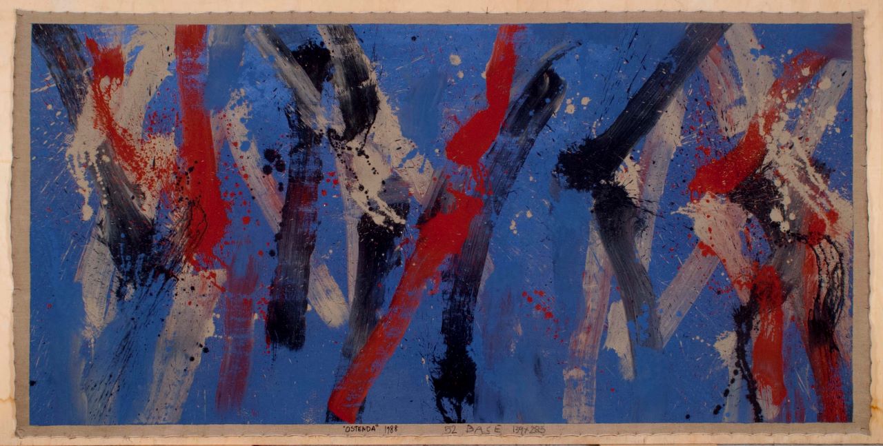 Ostenda, composizione astratta (opera bidimensionale) di Scialoja Toti (Sec. XX)