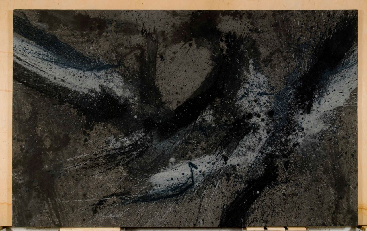 Accademia, composizione astratta (opera bidimensionale) di Scialoja Toti (Sec. XX)