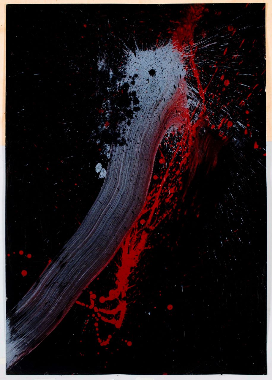 Senza titolo, composizione astratta (opera bidimensionale) di Scialoja Toti (Sec. XX)