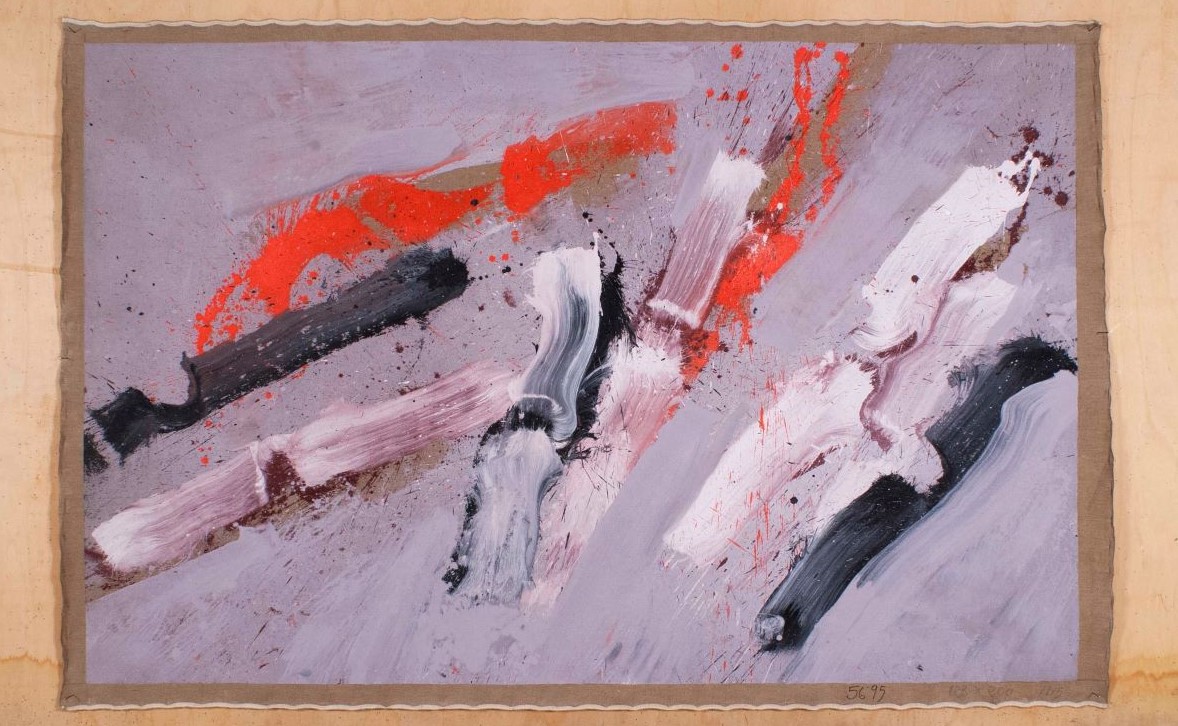 Senza titolo, composizione astratta (opera bidimensionale) di Scialoja Toti (Sec. XX)