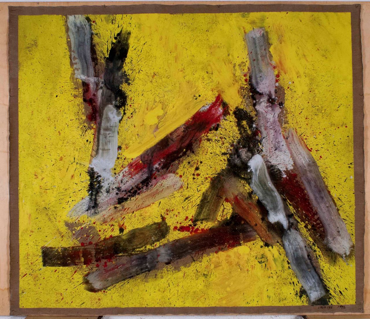 Senza titolo, composizione astratta (opera bidimensionale) di Scialoja Toti (Sec. XX)