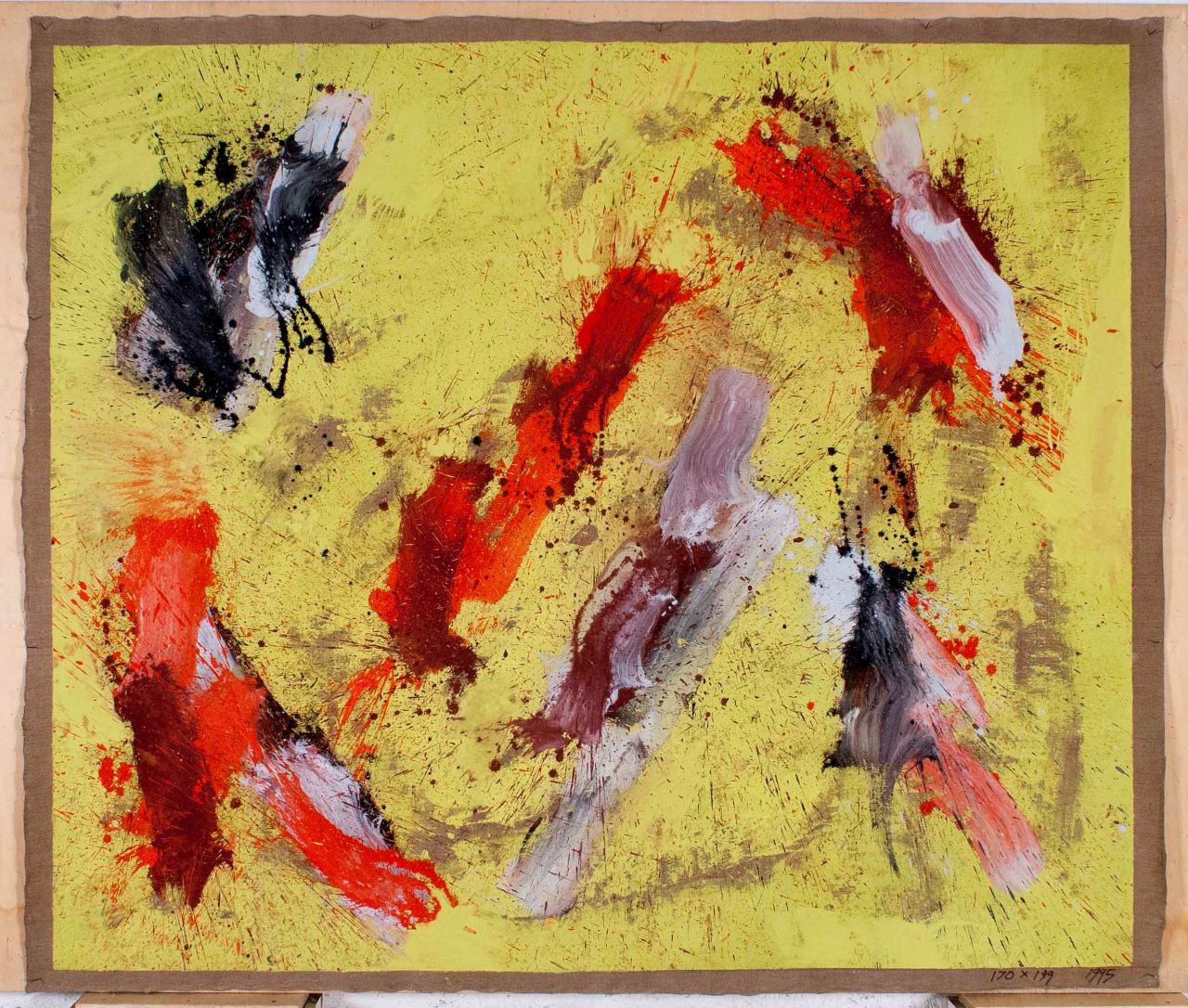 Senza titolo, composizione astratta (opera bidimensionale) di Scialoja Toti (Sec. XX)