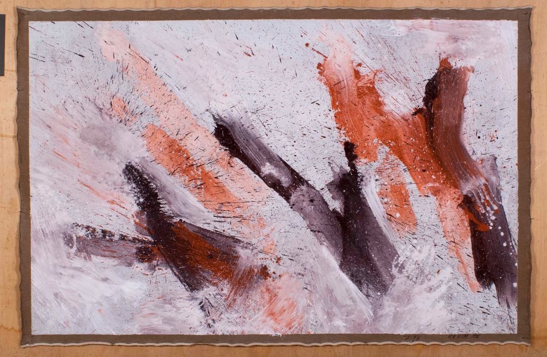 Senza titolo, composizione astratta (opera bidimensionale) di Scialoja Toti (Sec. XX)