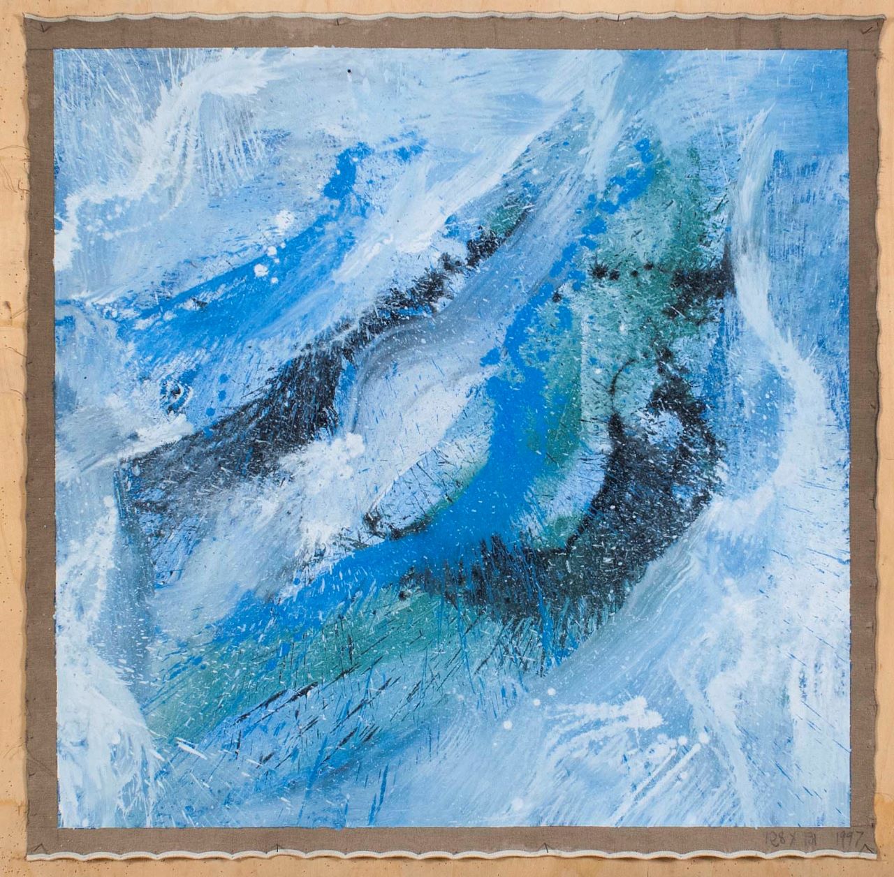 Senza titolo, composizione astratta (opera bidimensionale) di Scialoja Toti (Sec. XX)