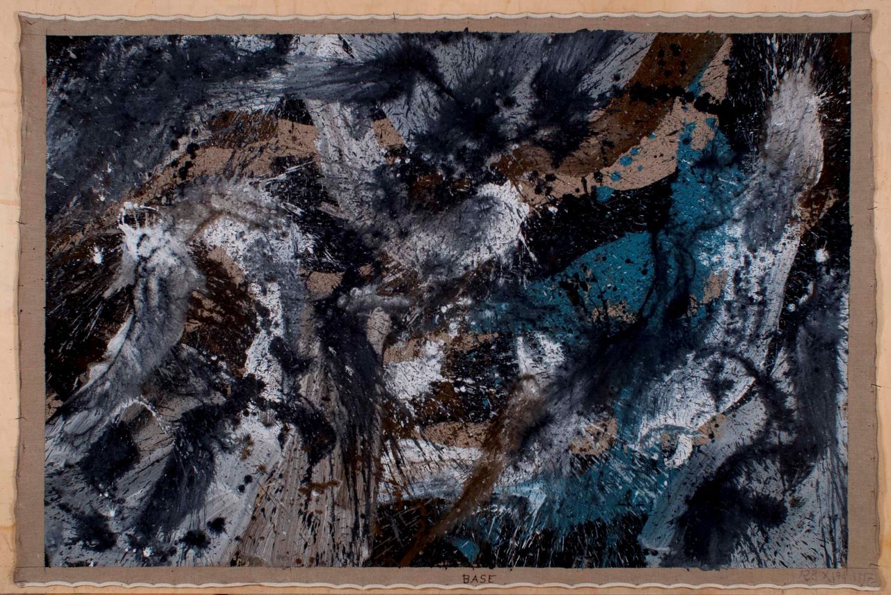 Senza titolo, composizione astratta (opera bidimensionale) di Scialoja Toti (Sec. XX)