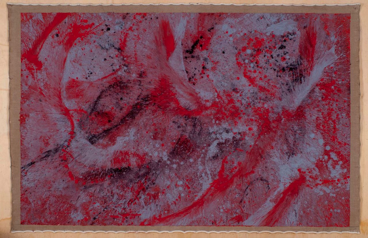 Senza titolo, composizione astratta (opera bidimensionale) di Scialoja Toti (Sec. XX)