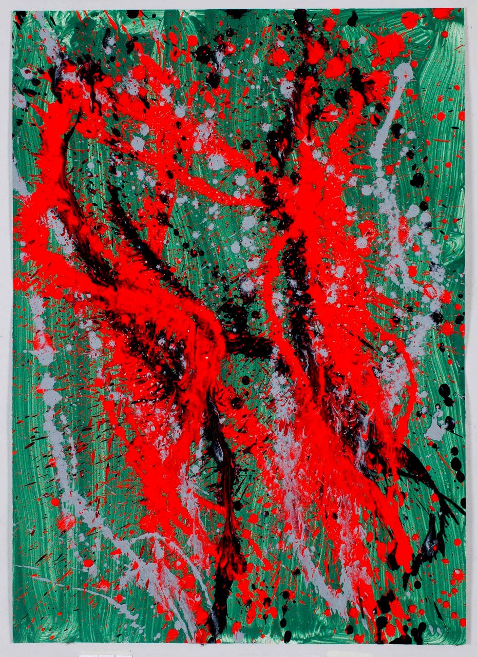 Senza titolo, composizione astratta (opera bidimensionale) di Scialoja Toti (Sec. XX)