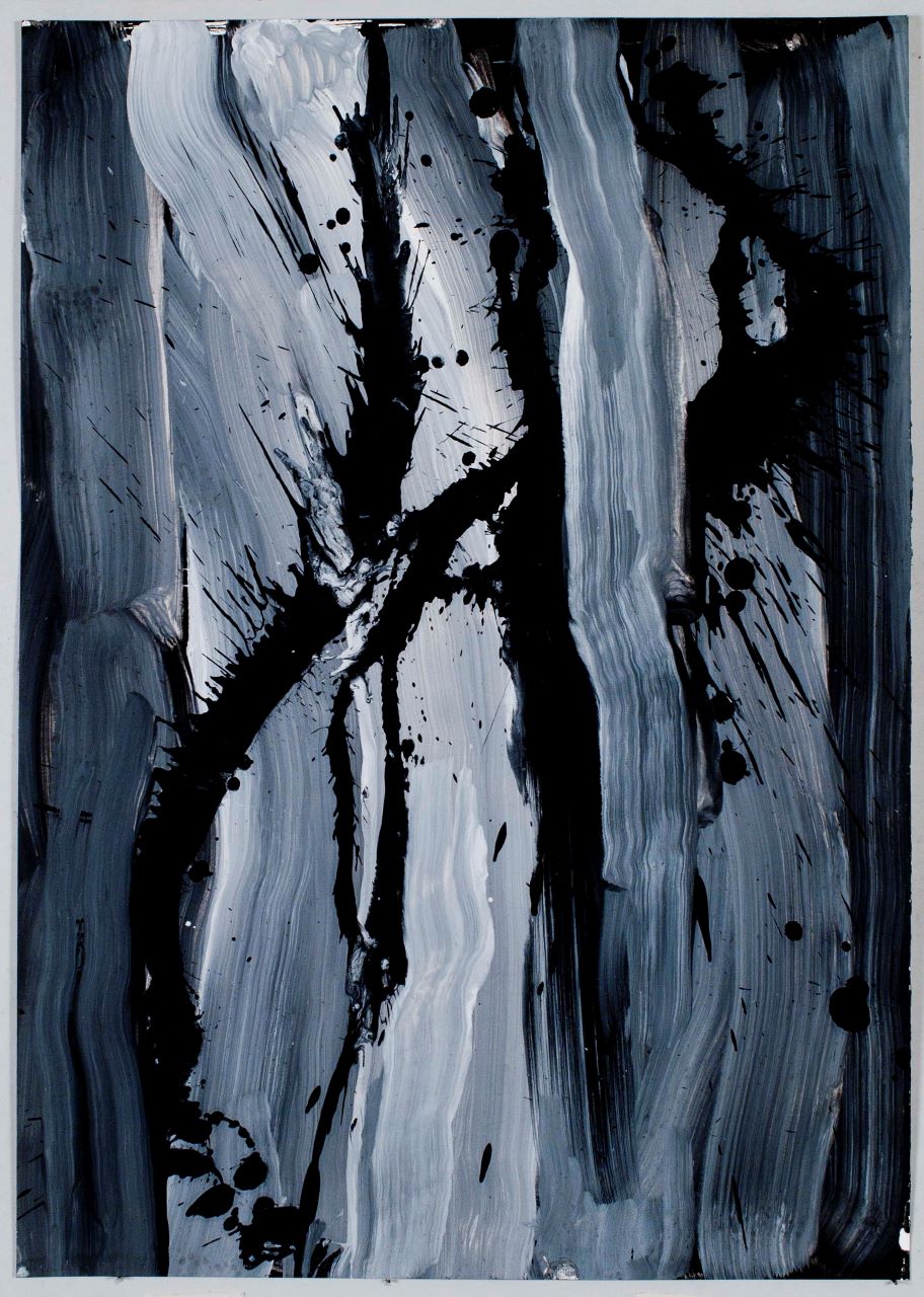 Senza titolo, composizione astratta (opera bidimensionale) di Scialoja Toti (Sec. XX)