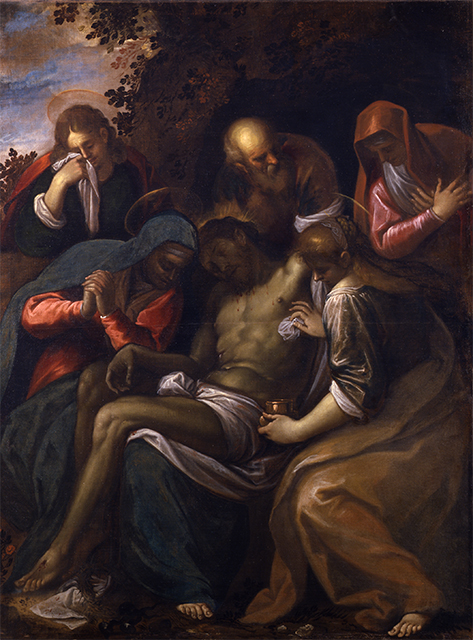 Compianto sul Cristo morto (dipinto, opera isolata) di Frate Gerolamo - ambito Italia settentrionale (primo quarto XVII)