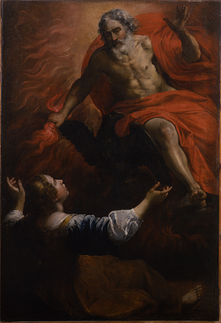Giove incenerisce Semele (dipinto, opera isolata) di Fiasella Domenico detto Sarzana (attribuito) - ambito ligure (anni sessanta XVII)