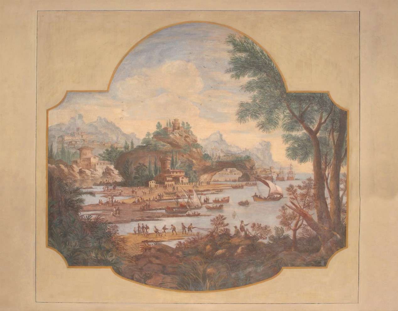 paesaggio (dipinto, opera isolata) - ambito ligure (fine XVIII)