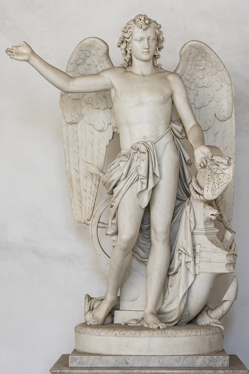 Genio della Marina Ligure (scultura, opera isolata) di Lazzerini Giuseppe il giovane (XIX)