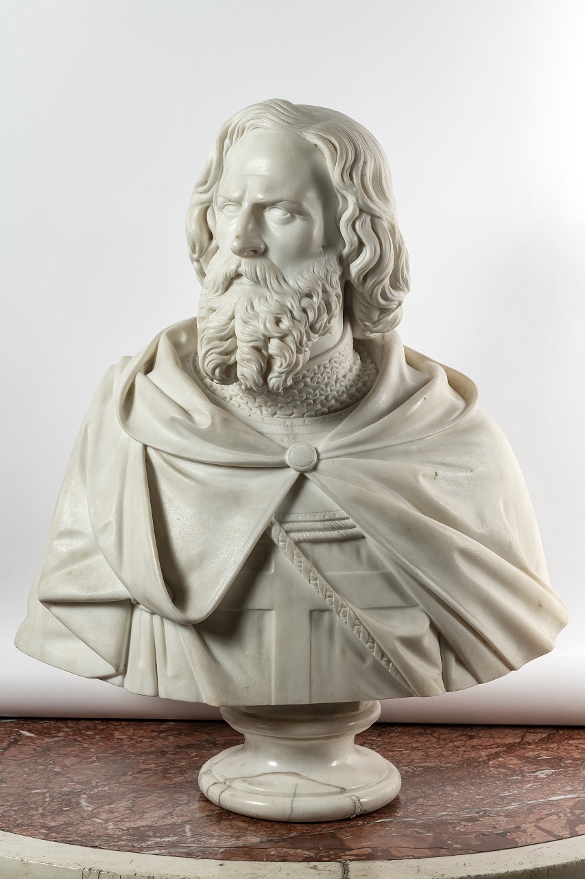 Ritratto di Guglielmo Embriaco (busto, opera isolata) di Molinari Giuseppe (terzo quarto XIX)