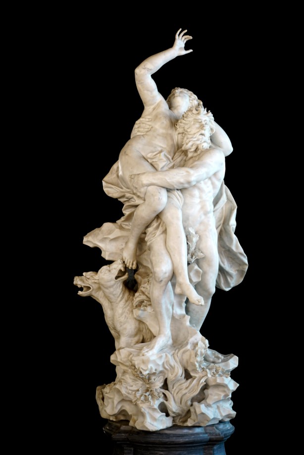 Ratto di Proserpina (gruppo scultoreo, opera isolata) di Schiaffino Bernardo (inizio XVIII)