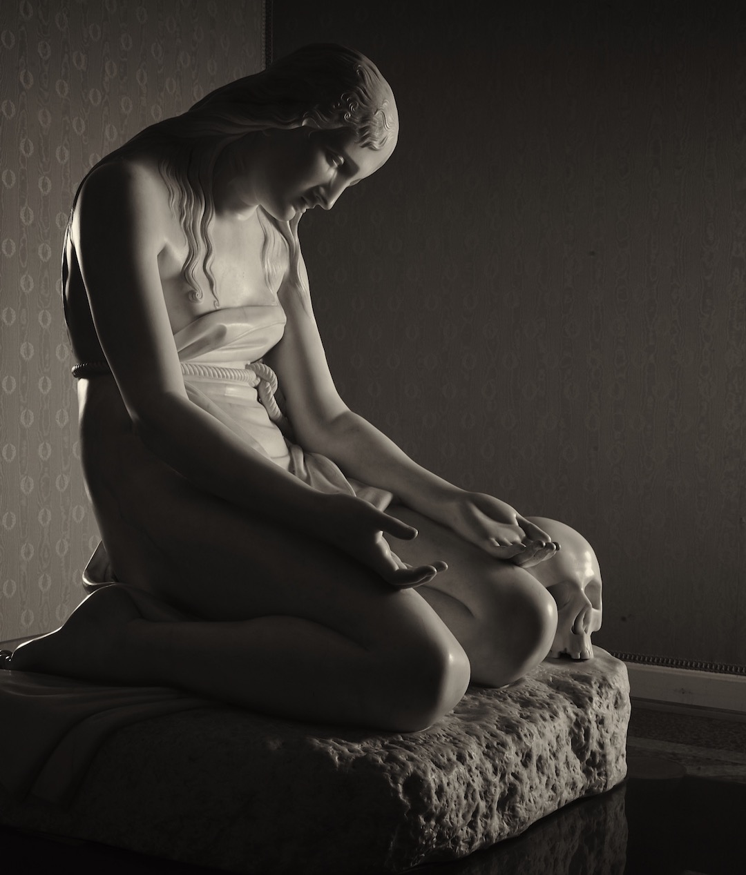 Maddalena penitente (statua, opera isolata) - bottega italiana (sec. XIX)