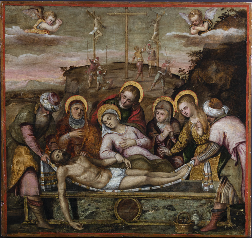 Cristo deposto (dipinto, opera isolata) di Piazza Callisto (attribuito) (sec. XVI)