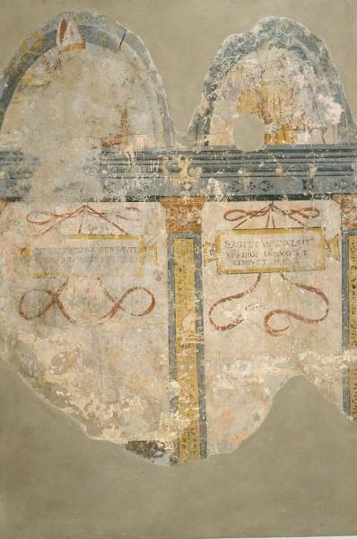 Santo Vescovo e una Santa (?) (dipinto, elemento d'insieme) di Stella Fermo detto Fermo da Caravaggio (cerchia) (prima metà sec. XVI)