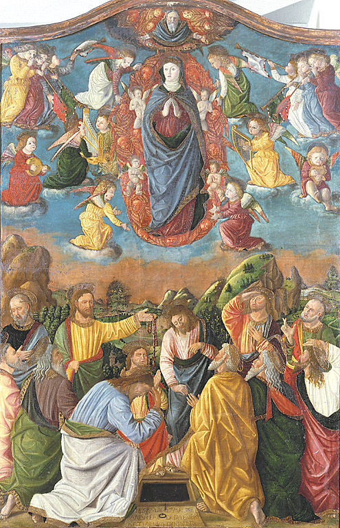 Assunzione della Vergine (dipinto, opera isolata) di De Passeris Andrea (sec. XV)