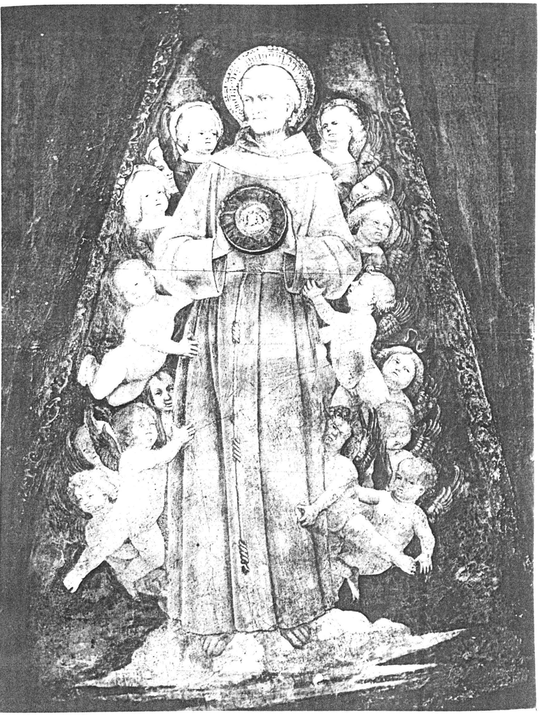 San Barnardio (spicchio di volta) (dipinto, opera isolata) di Jacopino de' Scipioni da Averara (attribuito) (fine/ inizio secc. XV/ XVI)