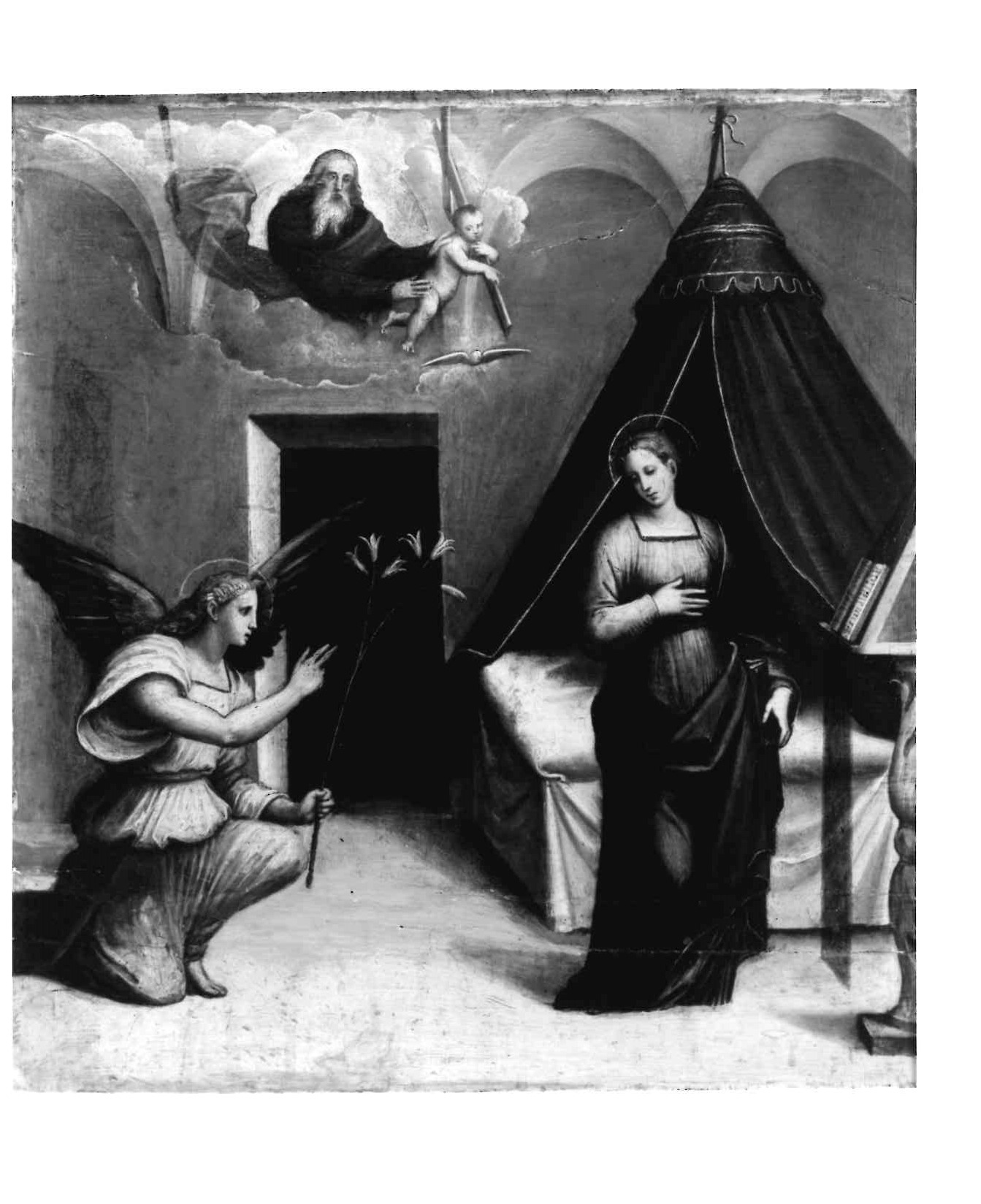 Annunciazione, Annunciazione (dipinto, serie) di Francia Giacomo (attribuito) (sec. XVI)