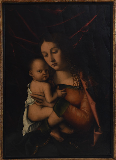 Madonna con Bambino (dipinto, opera isolata) di Veneto Bartolomeo (sec. XVI)