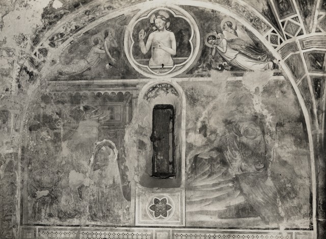 Cristo in pietà fra angeli (dipinto, elemento d'insieme) - ambito lombardo (sec. XIV)