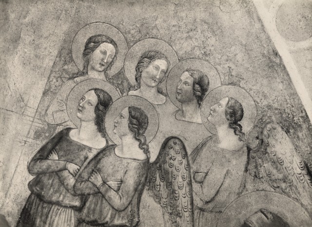 gruppo di angeli (dipinto, elemento d'insieme) - ambito lombardo (sec. XIV)