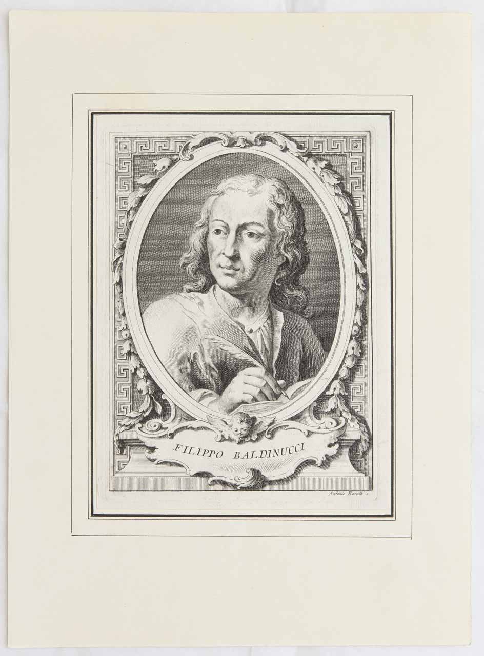 Ritratto di Filippo Baldinucci (stampa) di Baratti Antonio - ambito bellunese (sec. XVIII)
