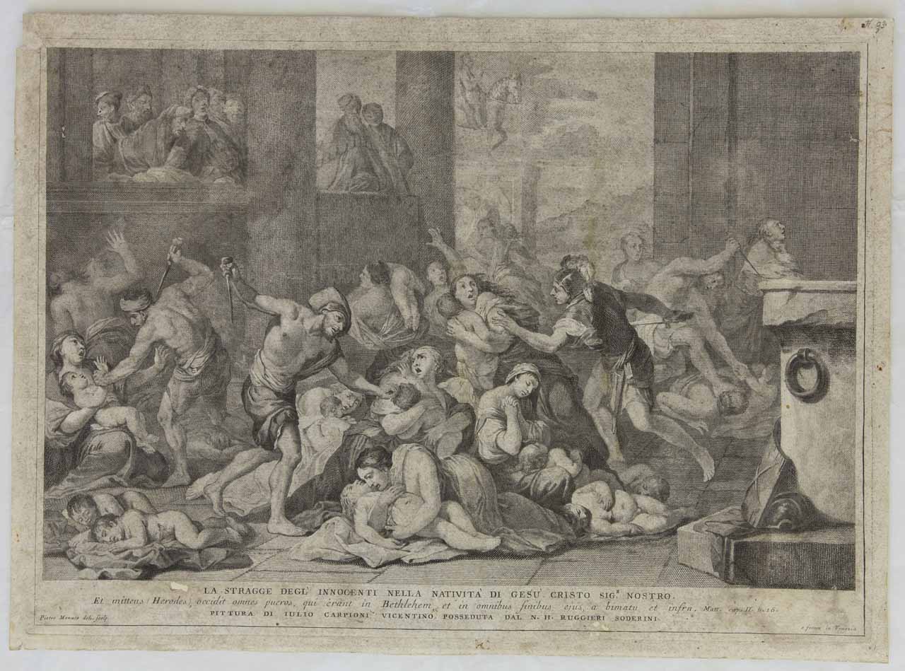 Strage degli innocenti (stampa) di Monaco Pietro, Carpioni Giulio - ambito bellunese (sec. XVIII)