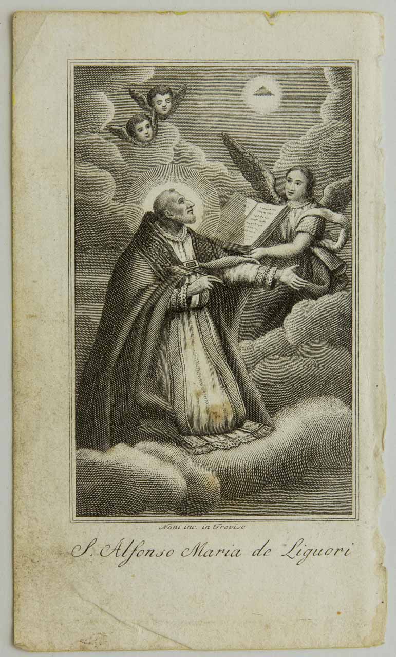 Sant'Alfonso Maria dei Liguori (stampa smarginata) di Nani Antonio - ambito bellunese (sec. XIX)