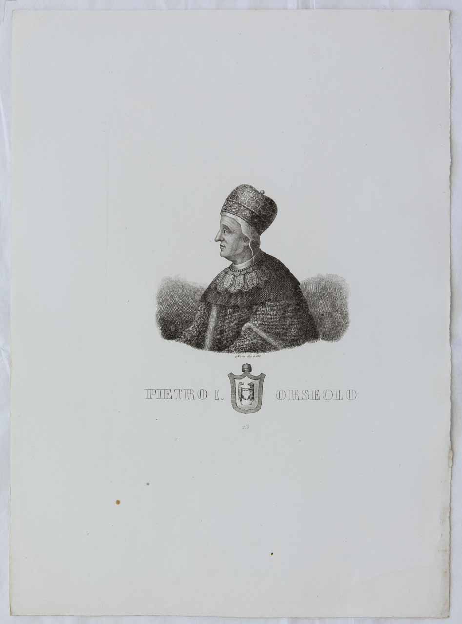 Ritratto del Doge Pietro Orseolo I (stampa) di Nani Antonio - ambito bellunese (sec. XIX)