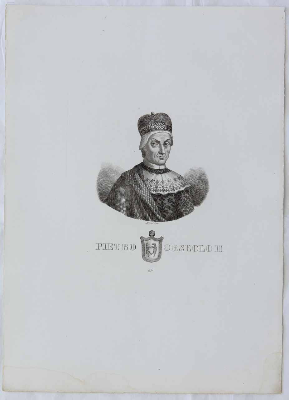 Ritratto del Doge Pietro Orseolo II (stampa) di Nani Antonio - ambito bellunese (sec. XIX)