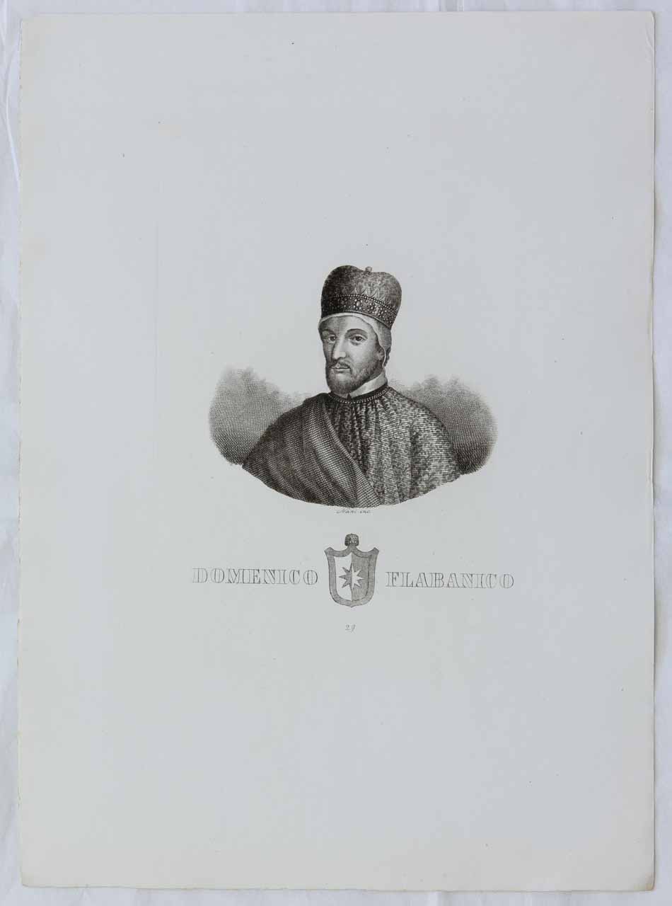 Ritratto del Doge Domenico Flabanico (stampa) di Nani Antonio - ambito bellunese (sec. XIX)