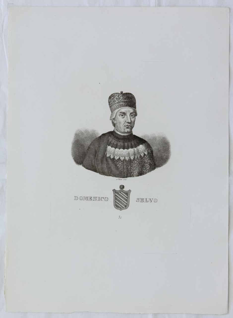 Ritratto del Doge Domenico Selvo (stampa) di Nani Antonio - ambito bellunese (sec. XIX)